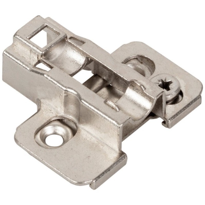 HR MAX™ Heavy Duty 9 mm Cam Adj Zinc Die Cast Plate with Euro Screws for 700  725  900 and 1750 Series Euro Hinges