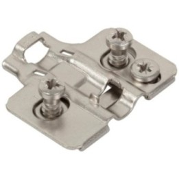 HR MAX™ Standard Duty 0 mm Cam Adj Steel Plate with Euro Screws for 700  725  900 and 1750 Series Euro Hinges