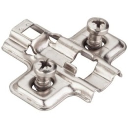 HR MAX™ Standard Duty 0 mm Non-Cam Adj Steel Plate with Shortened Euro Screws for 700  725  900 and 1750 Series Euro Hinges