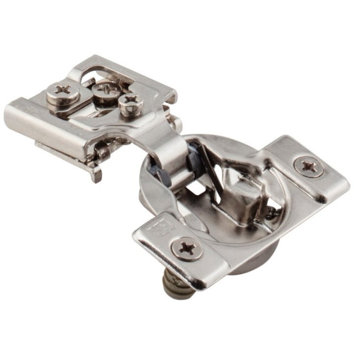 HR MAX™ 105° 1/2" Overlay Self-close Compact Hinge with 2 Cleats and Press-in 8mm Dowels.