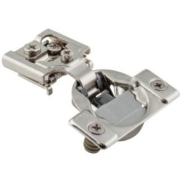 HR MAX™ 105° 1/2" Overlay Compact Soft-close Hinge with 2 Cleats and Press-in 8mm Dowels.
