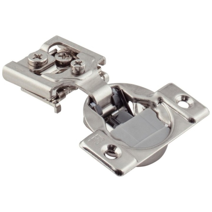 HR MAX™ 105° 1/2" Overlay Heavy Duty Soft-close Compact Hinge with 2 Cleats and without Dowels.