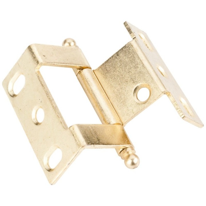 Offset Bi-fold Furniture Hinge Polished Brass
