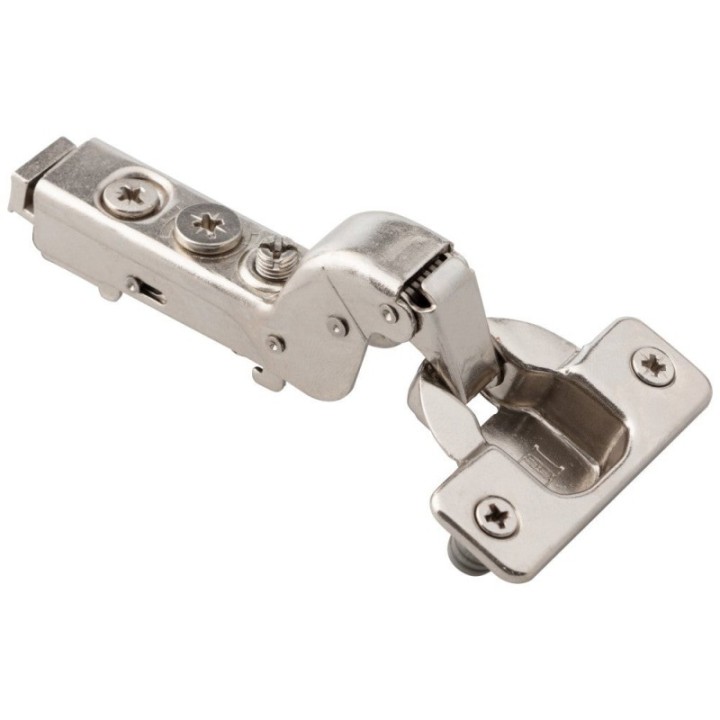 HR MAX™ 110° 15 mm Crank Cam Adjustable Heavy Duty Adjustable Soft-close Hinge with Press-in 8 mm Dowels